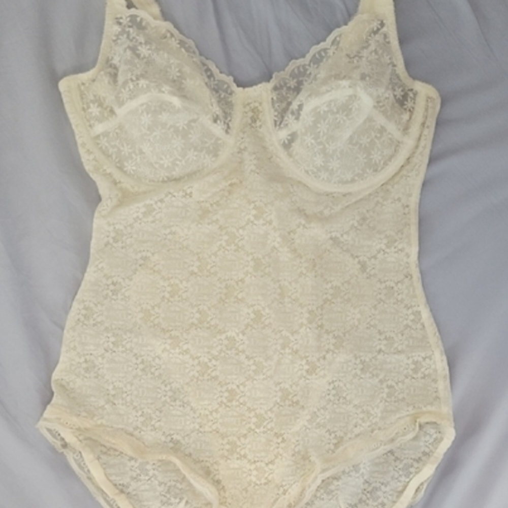 Dior Cream Lace Bodysuit Shapewear